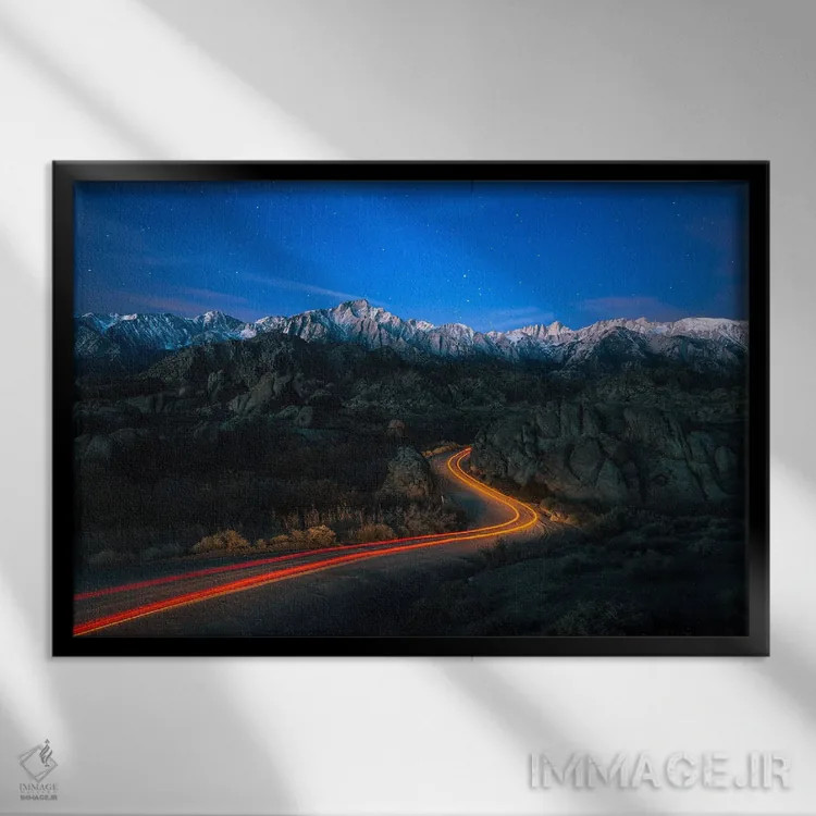 تابلو مسیرهای ستارهای اثر الکساندر اسلاوتسکی - نمای قابدار مشکی