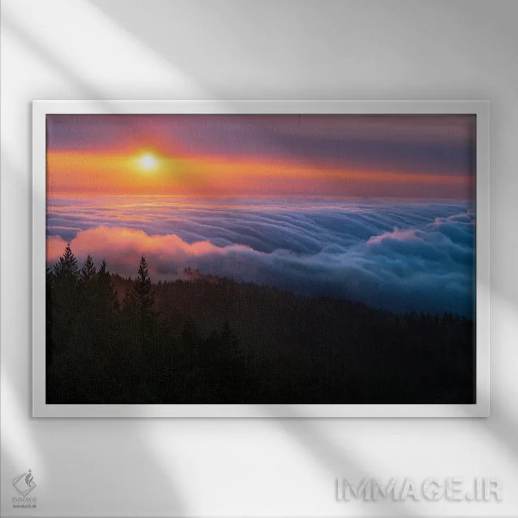 تابلو درخشش خیرهکننده اثر الکساندر اسلاوتسکی - نمای قابدار سفید