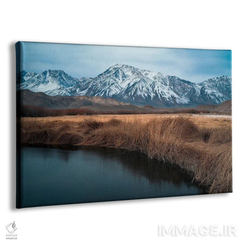 تابلو رودخانه اوونز و پسزمینه کوههای سیرا شرقی اثر الکساندر اسلاوتسکی - نمای پرسپکتیو محصول