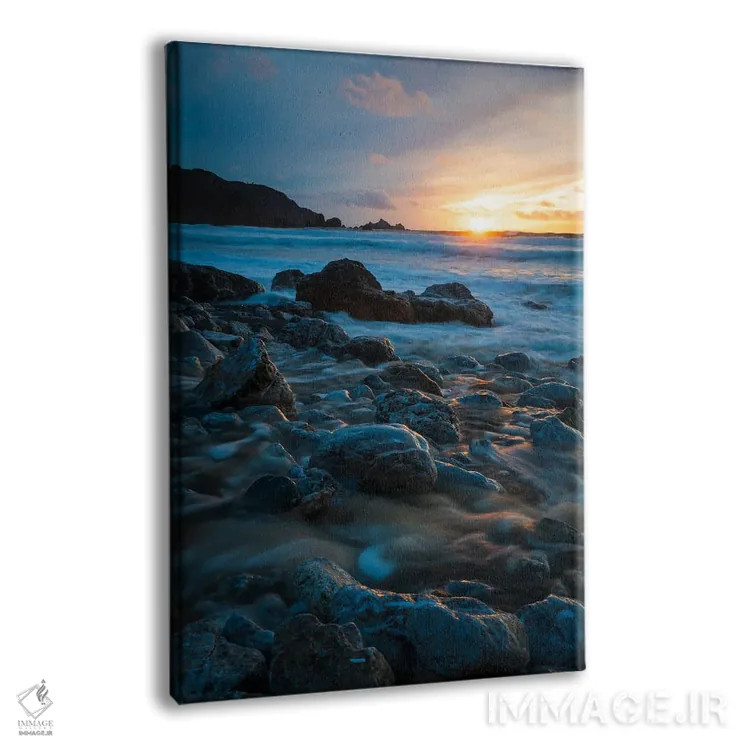 تابلو غروب خیرهکننده ساحلی در سواحل کالیفرنیا اثر الکساندر اسلاوتسکی - نمای پرسپکتیو محصول