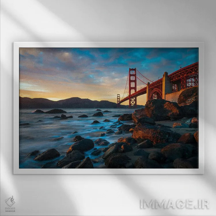 تابلو شکوه دروازه طلایی اثر الکساندر اسلاوتسکی - نمای قابدار سفید