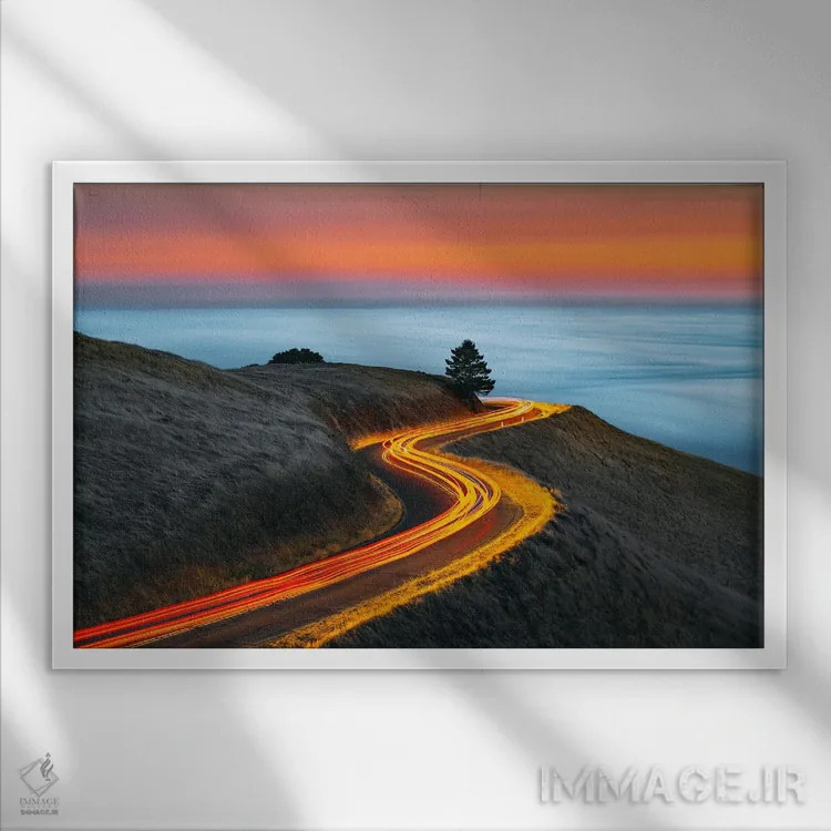 تابلو سفر بیپایان اثر الکساندر اسلاوتسکی - نمای قابدار سفید