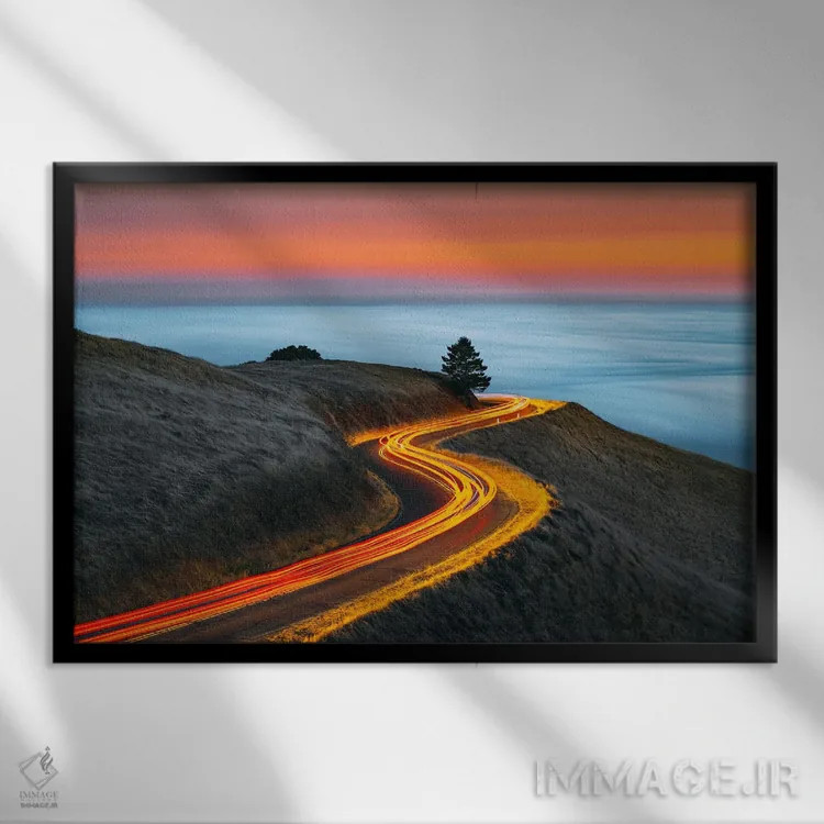 تابلو سفر بیپایان اثر الکساندر اسلاوتسکی - نمای قابدار مشکی