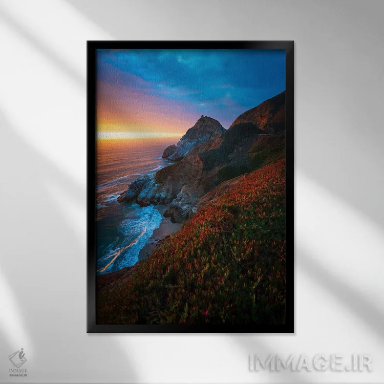 تابلو سقوط نمایشی اثر الکساندر اسلاوتسکی - نمای قابدار مشکی