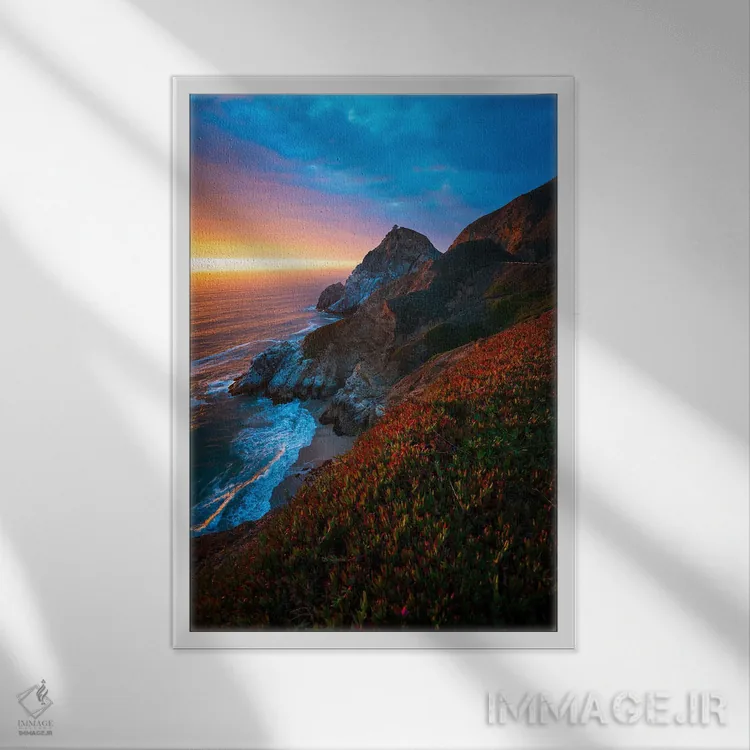 تابلو سقوط نمایشی اثر الکساندر اسلاوتسکی - نمای قابدار سفید