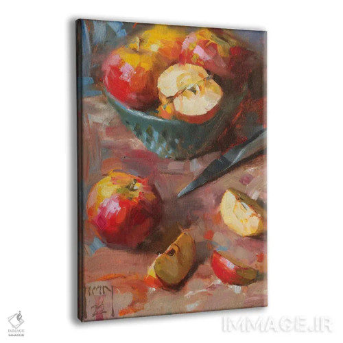 تابلو طبیعت بیجان سیبها اثر الکس کلی - نمای پرسپکتیو محصول