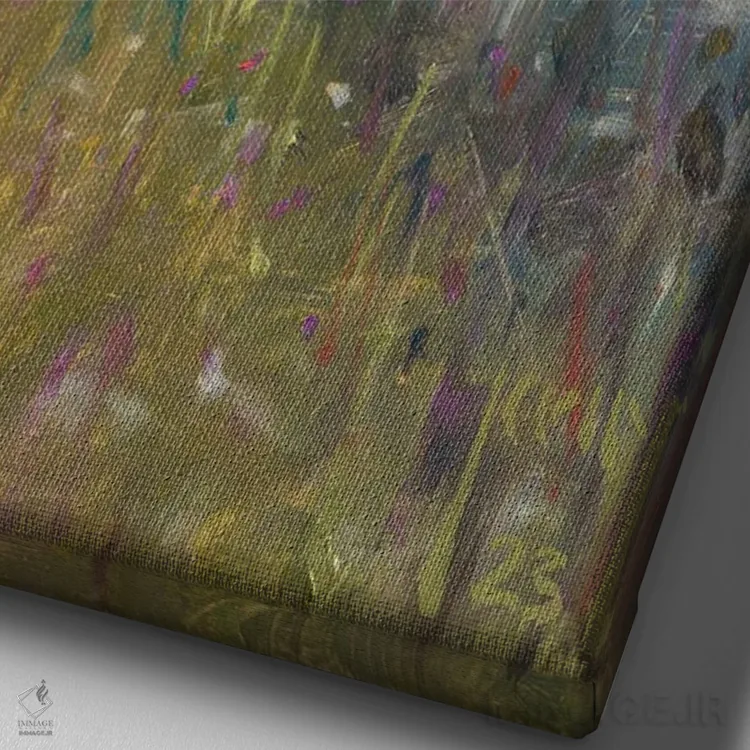 تابلو کنار کانال در کارخانههای کرامفورد (در فضای باز) اثر الکس کلی - نمای نزدیک بافت بوم