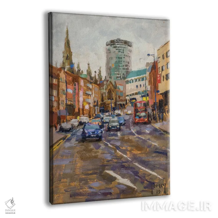 تابلو Digbeth, Birmingham,ساعت شلوغی، دیگبث، بیرمنگام (انگلستان) اثر الکس کلی - نمای پرسپکتیو محصول