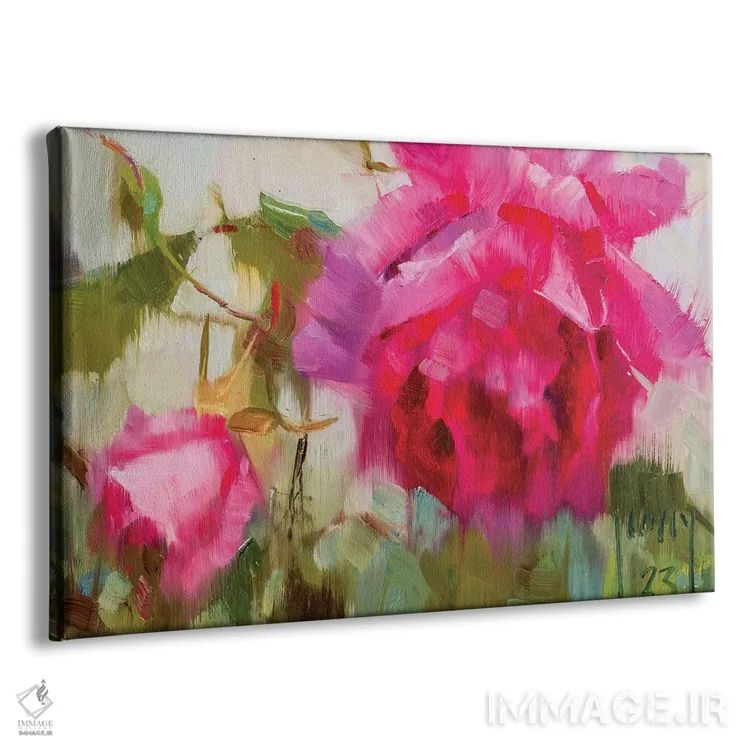 تابلو صورتی پررنگ اثر الکس کلی - نمای پرسپکتیو محصول