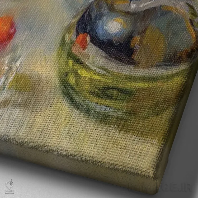 تابلو جوهره اثر الکس کلی - نمای نزدیک بافت بوم