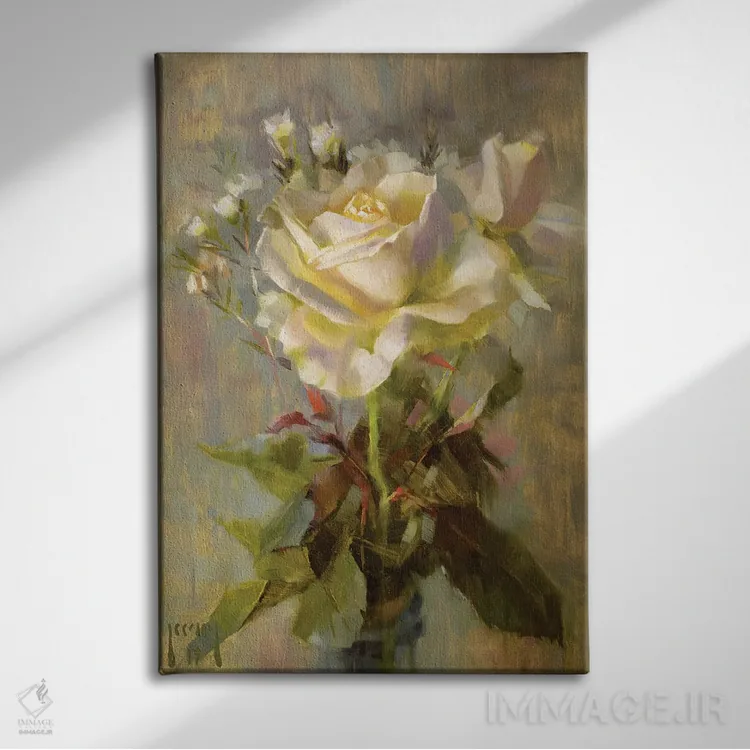 تابلو Break Of Day, Pale White Whisper,آرامش، سپیدهدم، نجواهای سفید کمرنگ اثر الکس کلی - نمای روبهرو روی دیوار