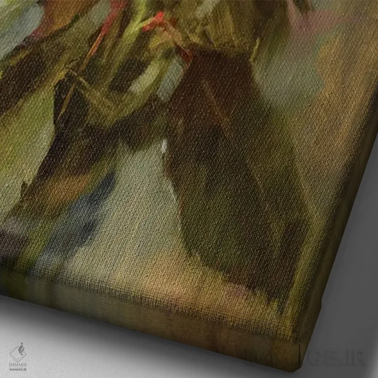 تابلو Break Of Day, Pale White Whisper,آرامش، سپیدهدم، نجواهای سفید کمرنگ اثر الکس کلی - نمای نزدیک بافت بوم