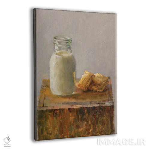تابلو شیر و بیسکویت اثر الکس کلی - نمای پرسپکتیو محصول