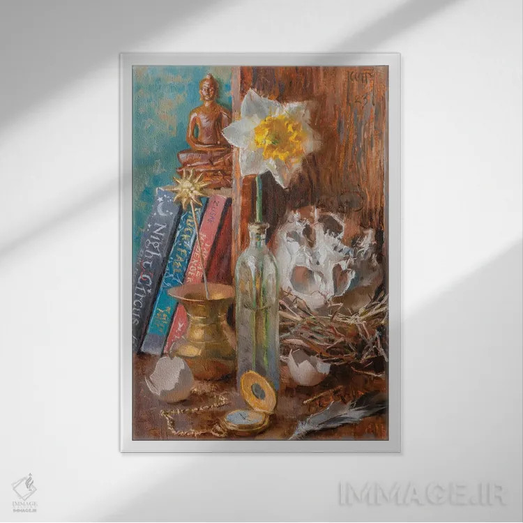 تابلو من پیامآور هستم اثر الکس کلی - نمای قابدار سفید