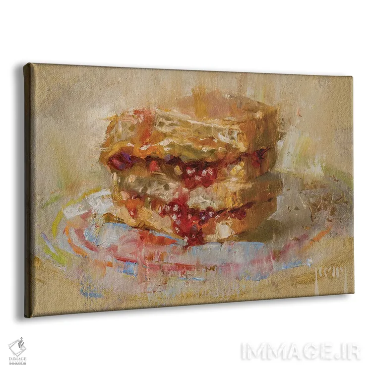 تابلو کره بادامزمینی و مربا (PB&J، ساندویچ معروف آمریکایی) اثر الکس کلی - نمای پرسپکتیو محصول