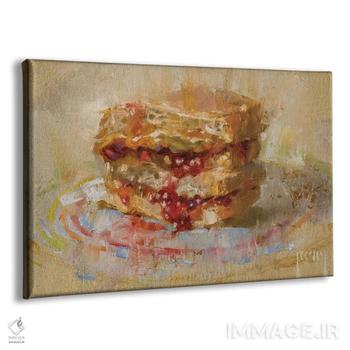 تابلو کره بادامزمینی و مربا (PB&J، ساندویچ معروف آمریکایی) اثر الکس کلی - نمای پرسپکتیو محصول