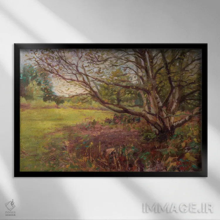 تابلو پاییز (در فضای باز) اثر الکس کلی - نمای قابدار مشکی
