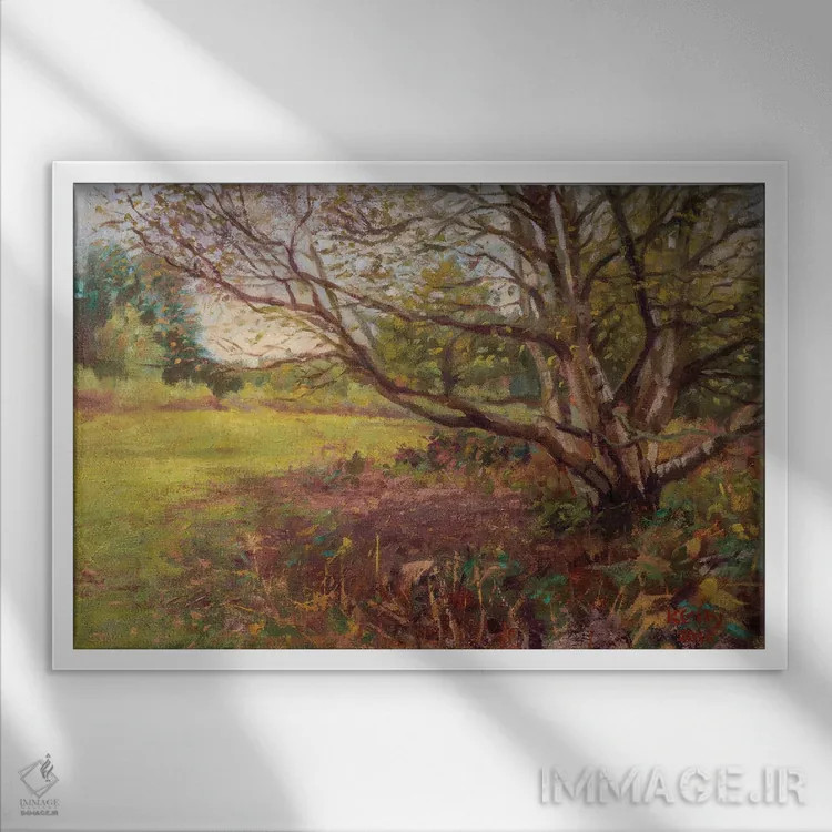 تابلو پاییز (در فضای باز) اثر الکس کلی - نمای قابدار سفید