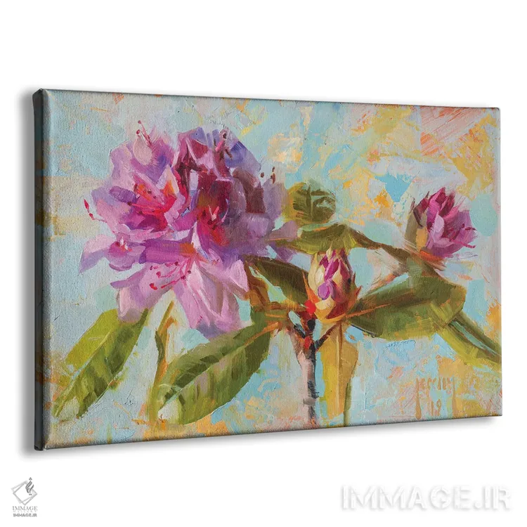 تابلو رودودندرون (نوعی گل) اثر الکس کلی - نمای پرسپکتیو محصول