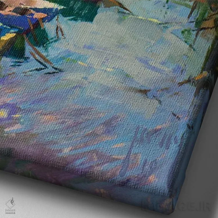 تابلو بندر پورتلوین (در فضای باز) اثر الکس کلی - نمای نزدیک بافت بوم