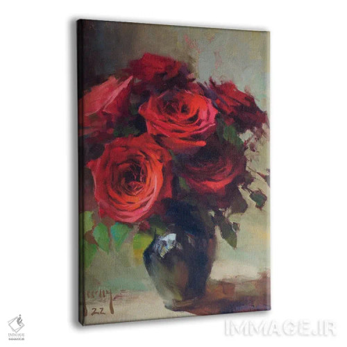 تابلو پوشیده در قرمز تیره اثر الکس کلی - نمای پرسپکتیو محصول