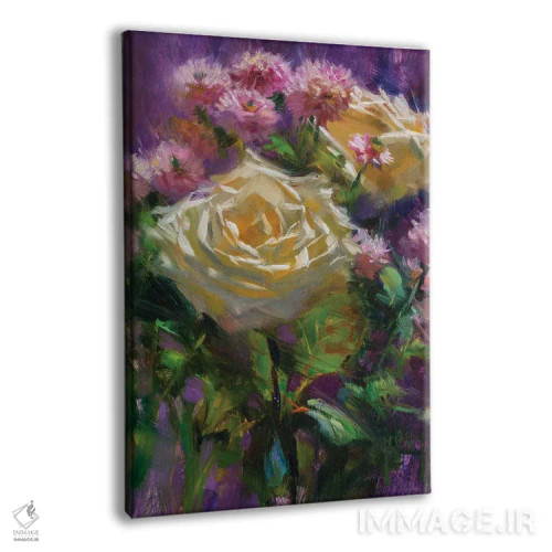 تابلو رزها و داوودیها اثر الکس کلی - نمای پرسپکتیو محصول
