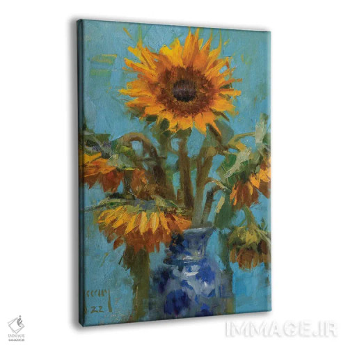 تابلو آفتابگردانها اثر الکس کلی - نمای پرسپکتیو محصول