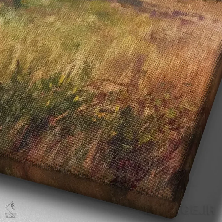 تابلو غان نقرهای (درخت) اثر الکس کلی - نمای نزدیک بافت بوم