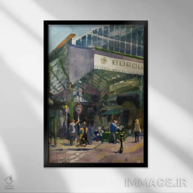 تابلو بازار برو (در فضای باز) اثر الکس کلی - نمای قابدار مشکی