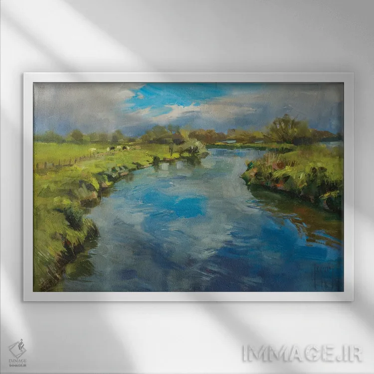 تابلو پیچ رود تام (در فضای باز) اثر الکس کلی - نمای قابدار سفید