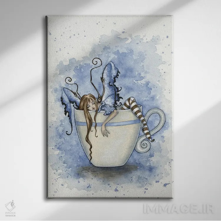 تابلو من به قهوه نیاز دارم اثر امی براون - نمای روبهرو روی دیوار