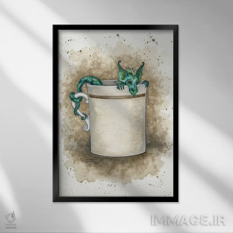 تابلو صبح بخیر! اثر امی براون - نمای قابدار مشکی