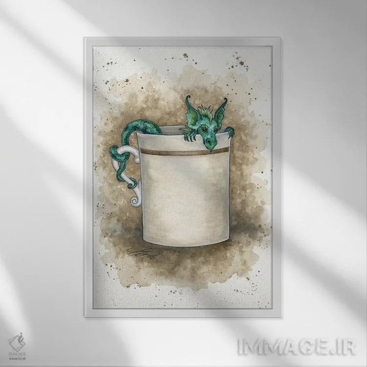 تابلو صبح بخیر! اثر امی براون - نمای قابدار سفید