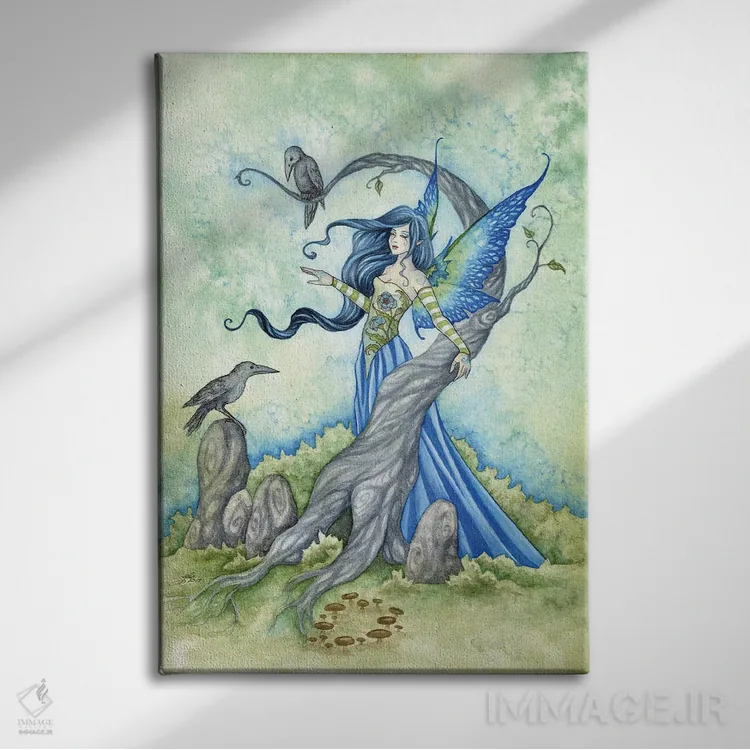 تابلو مورگان لو فی (شخصیت افسانهای) اثر امی براون - نمای روبهرو روی دیوار