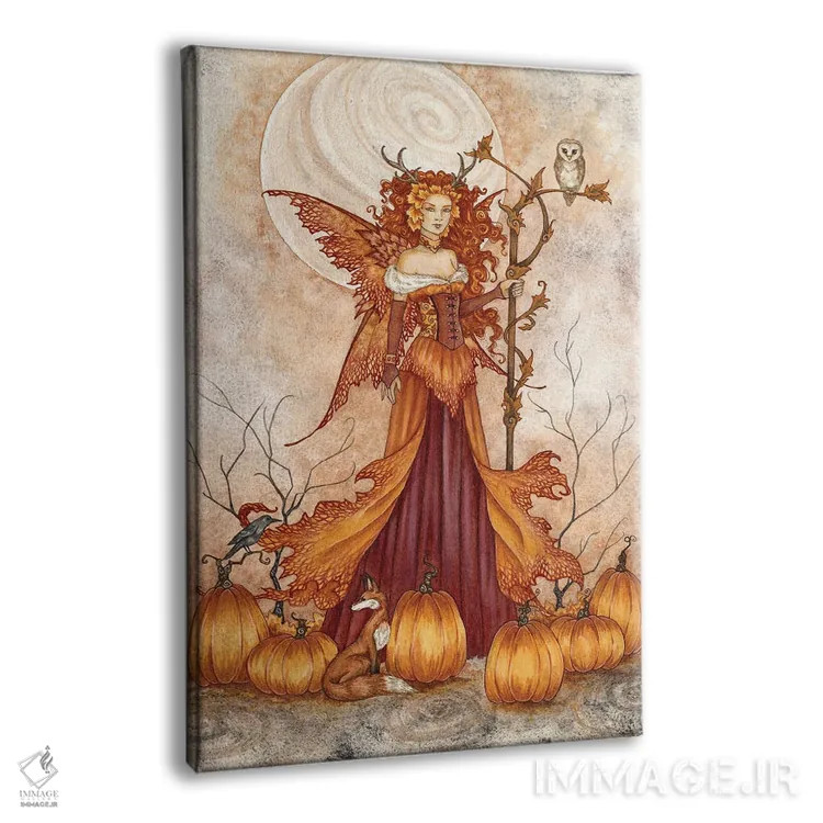 تابلو ملکهٔ کدو تنبل اثر امی براون - نمای پرسپکتیو محصول