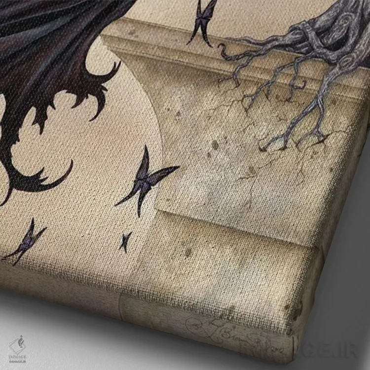 تابلو مرموز اثر امی براون - نمای نزدیک بافت بوم