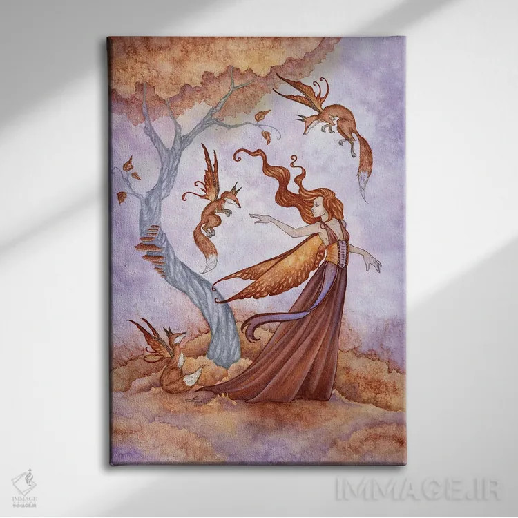 تابلو همراهان پاییزی اثر امی براون - نمای روبهرو روی دیوار