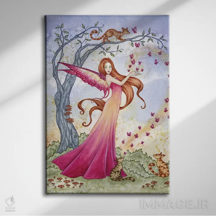 تابلو جادوی پروانه اثر امی براون - نمای روبهرو روی دیوار