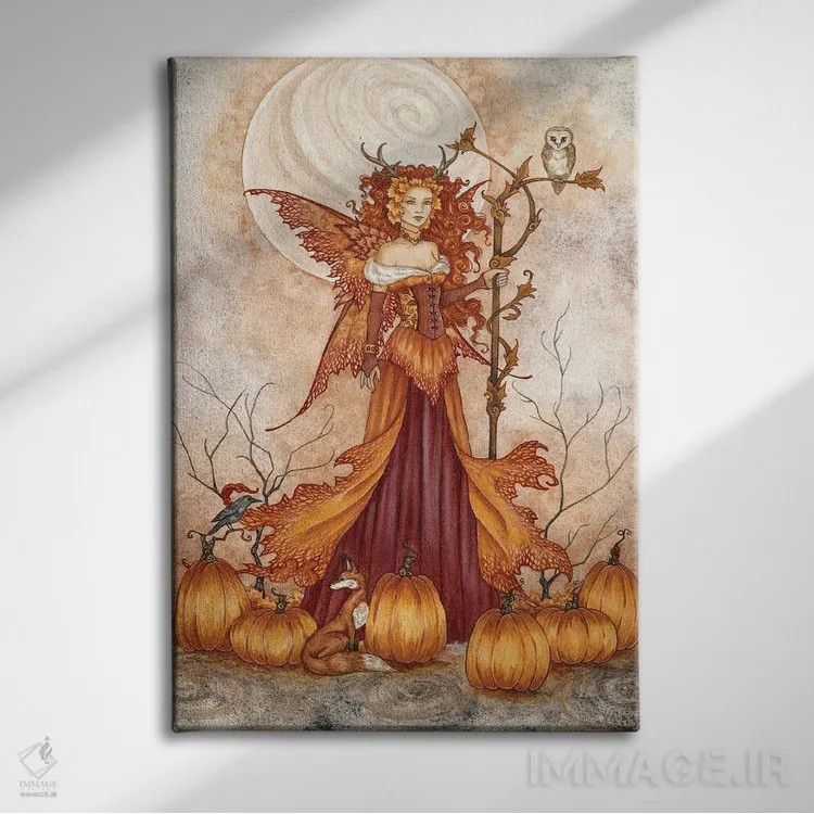 تابلو ملکهٔ کدو تنبل اثر امی براون - نمای روبهرو روی دیوار