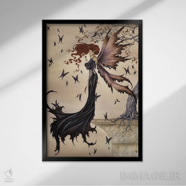 تابلو مرموز اثر امی براون - نمای قابدار مشکی