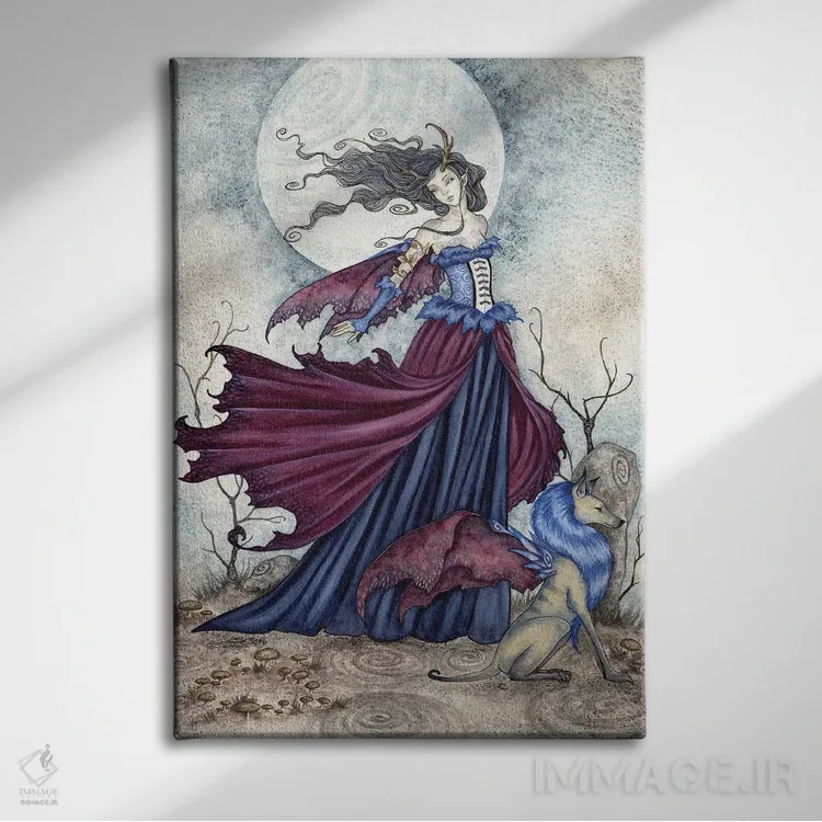 تابلو ماه فرا میخواند اثر امی براون - نمای روبهرو روی دیوار