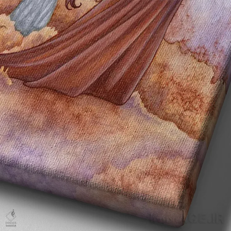 تابلو همراهان پاییزی اثر امی براون - نمای نزدیک بافت بوم