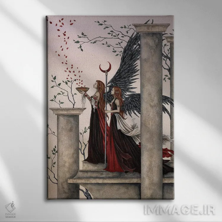 تابلو افسون گل رز اثر امی براون - نمای روبهرو روی دیوار