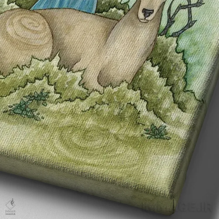 تابلو داستانهایی بر باد اثر امی براون - نمای نزدیک بافت بوم