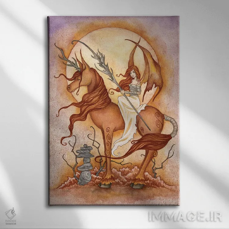 تابلو طلوع خورشید اثر امی براون - نمای روبهرو روی دیوار