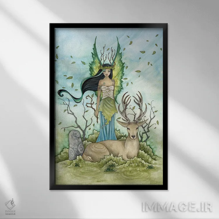 تابلو داستانهایی بر باد اثر امی براون - نمای قابدار مشکی