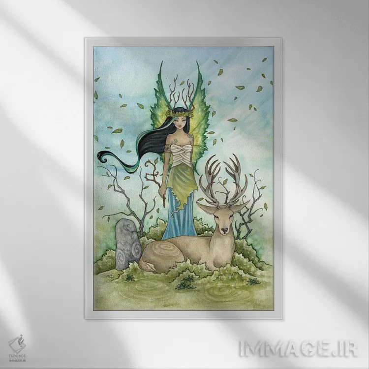 تابلو داستانهایی بر باد اثر امی براون - نمای قابدار سفید