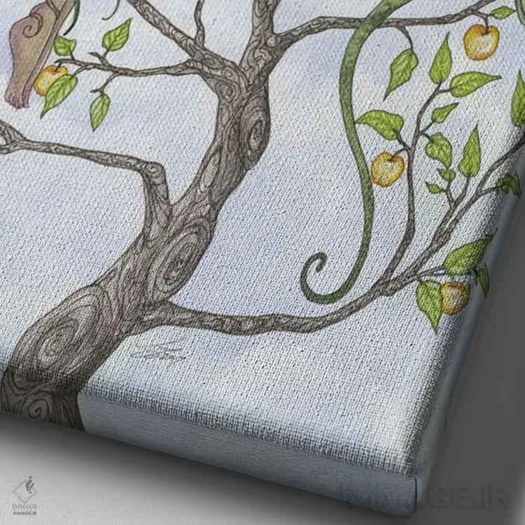 تابلو هدیه اثر امی براون - نمای نزدیک بافت بوم