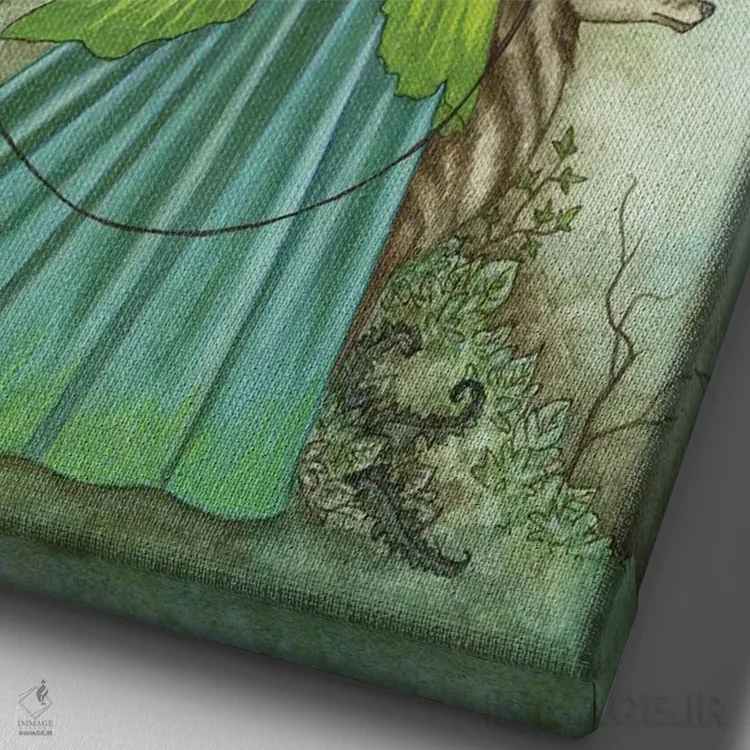 تابلو گردش (قدمزنی) اثر امی براون - نمای نزدیک بافت بوم