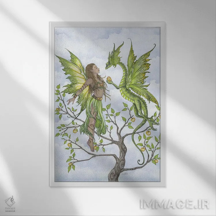 تابلو هدیه اثر امی براون - نمای قابدار سفید